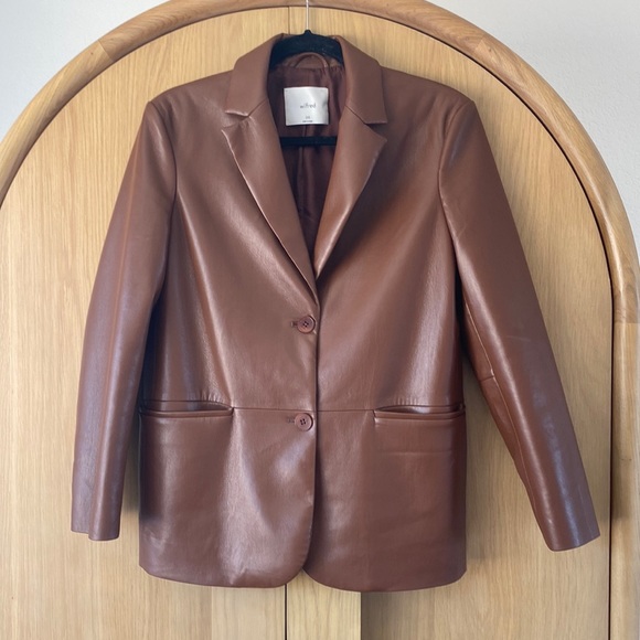 Aritzia Jackets & Blazers - Aritzia Wilfred Logan Vegan Leather Blazer